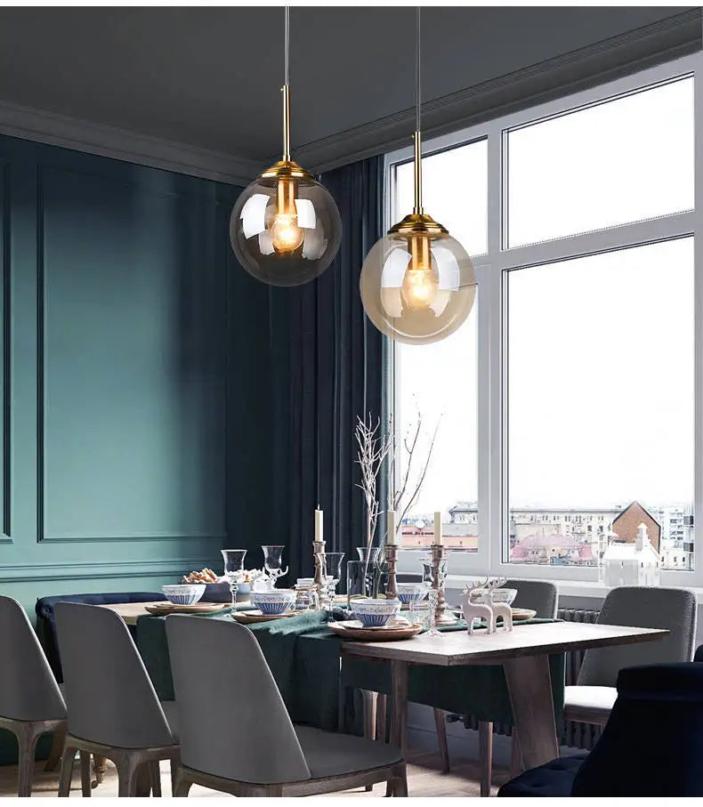Modern Glass Ball Pendant Lighting