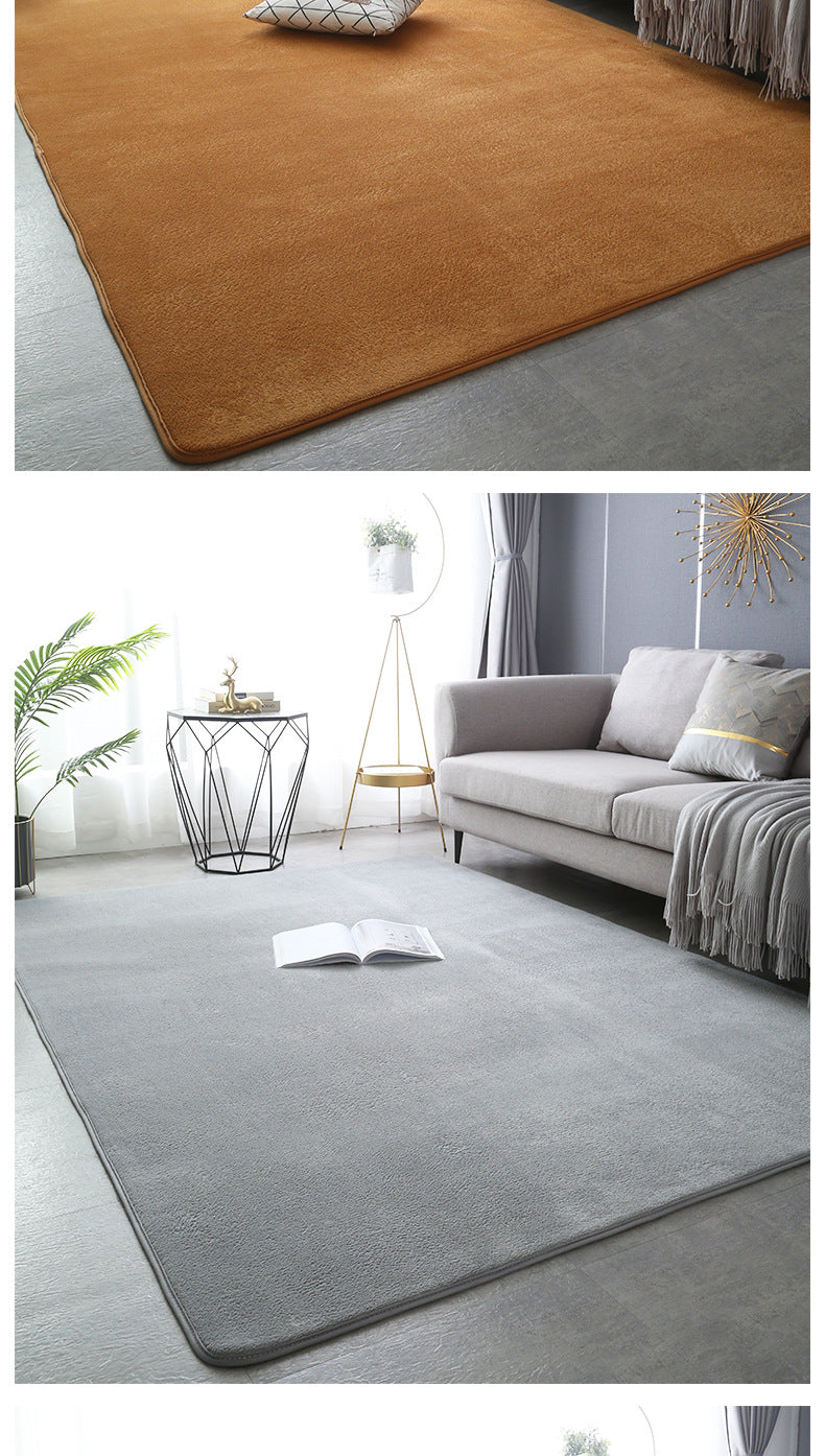 Coral Velvet Living Room Rug