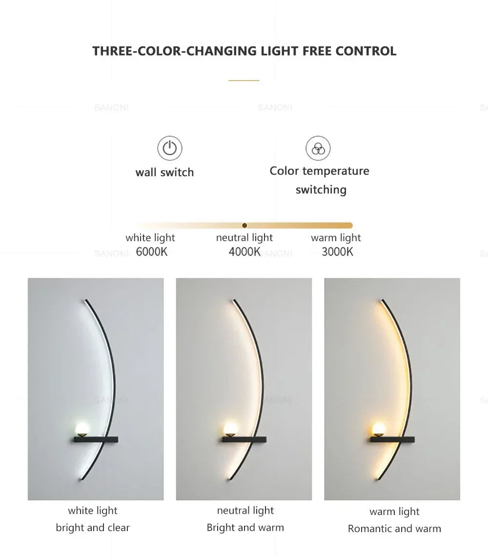 Nordic LED Wall Lamp Stripes