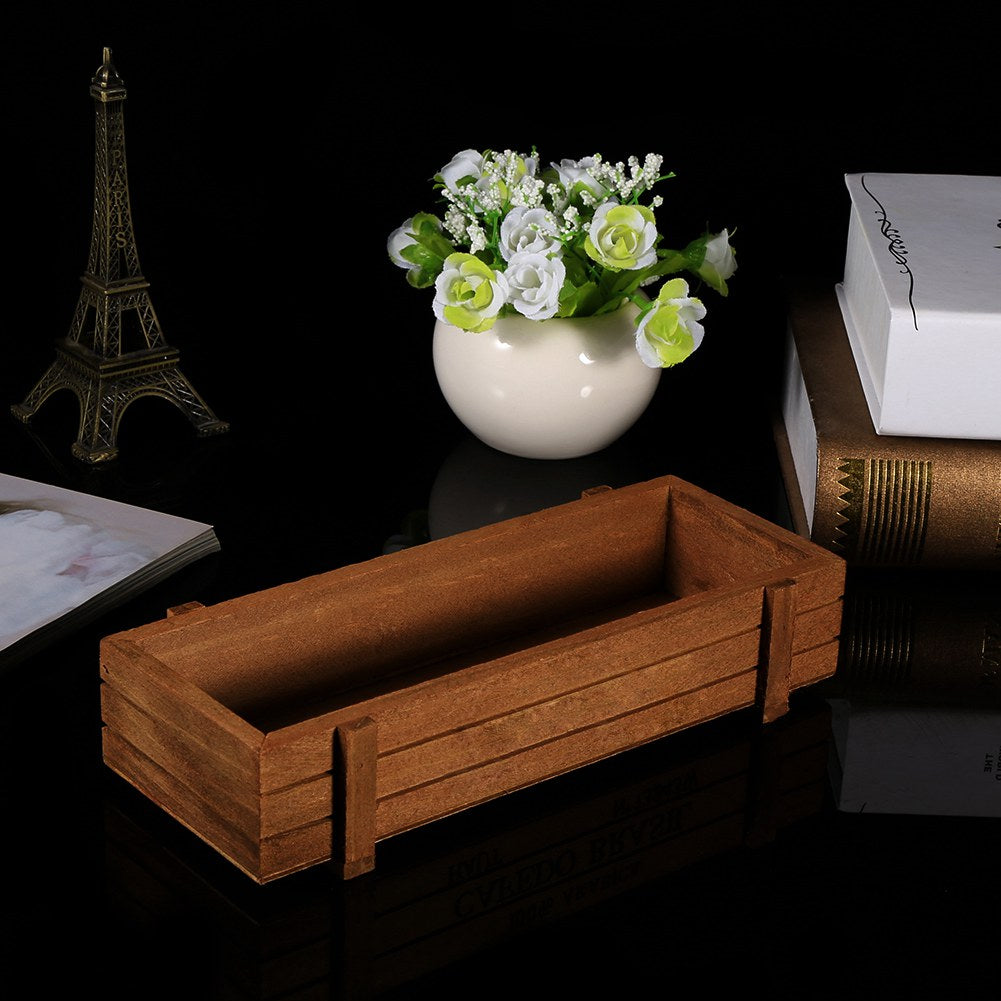 Wooden Herb Flower Succulent Planter