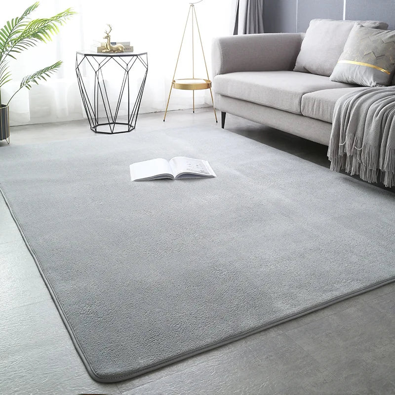 Coral Velvet Living Room Rug