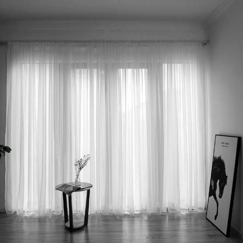 Solid Color Sheer Curtain